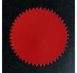 24 Stickers couleur Rouge, Diamètre 4.5 Cm