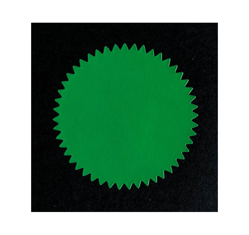 24 Stickers couleur Vert, Diamètre 4.5 Cm